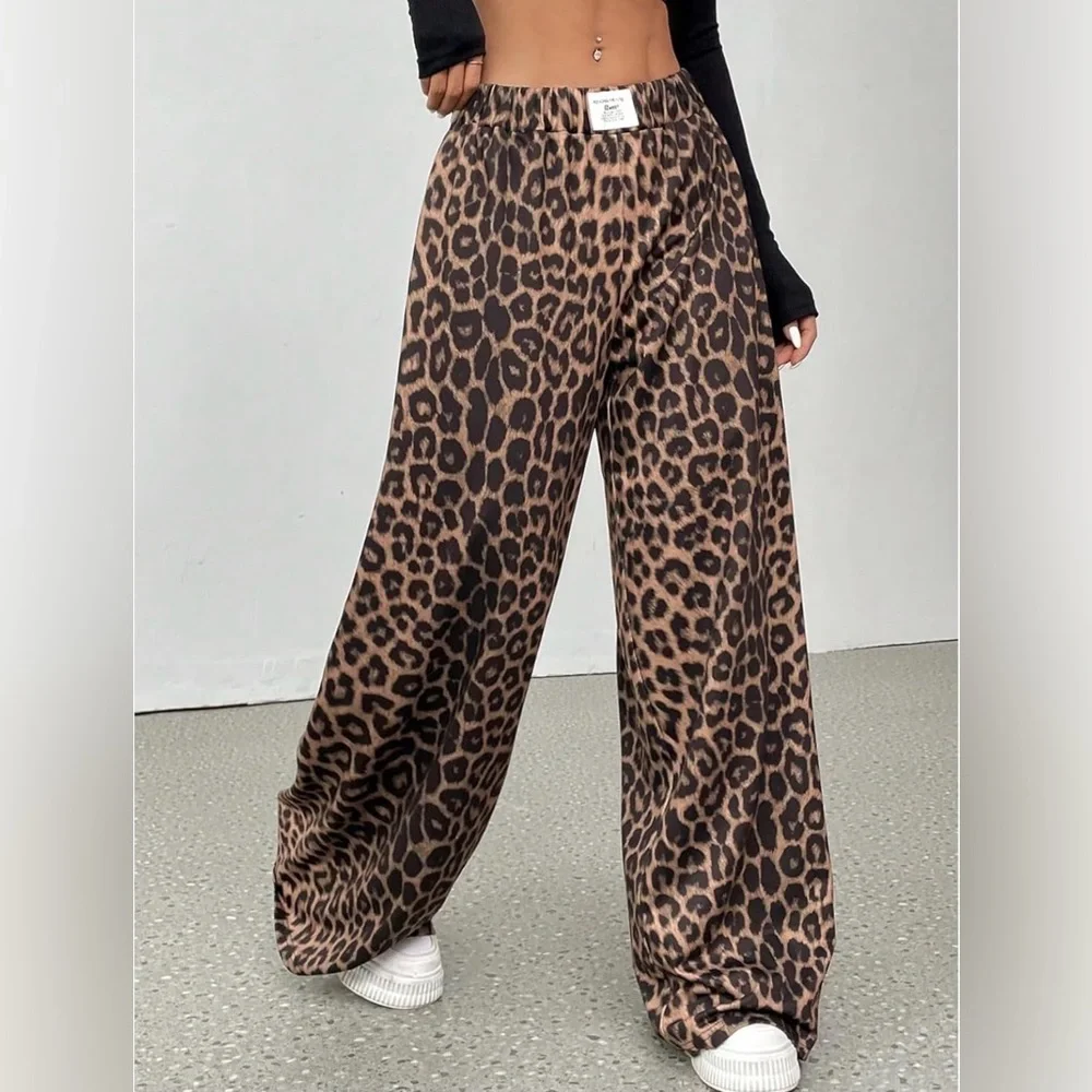 Leopard Print Boxer Vibe Wide-Leg Pants - Picture 6 of 15